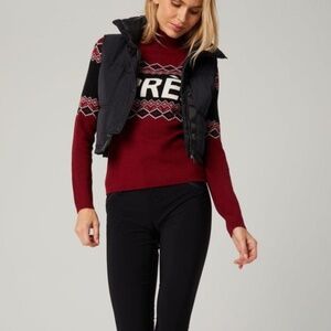 Alp N Rock Black and Red Cowl Neck Sweater